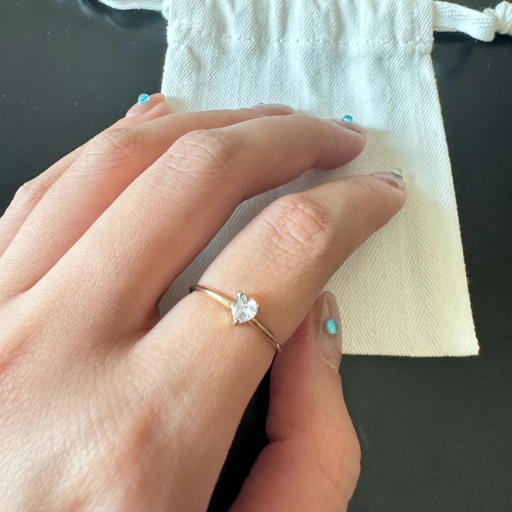 NWOT Fraisier Sterling Heart Gemstone Ring